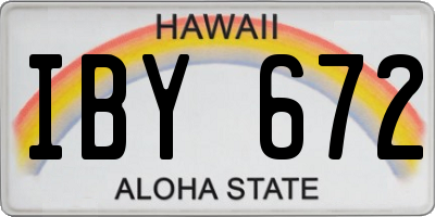 HI license plate IBY672