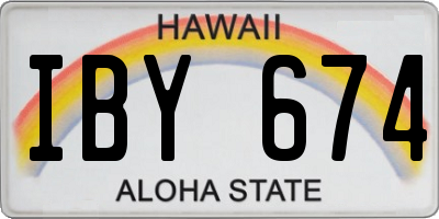 HI license plate IBY674