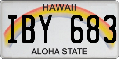 HI license plate IBY683