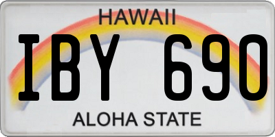HI license plate IBY690