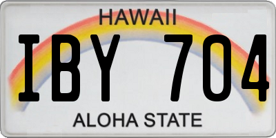 HI license plate IBY704