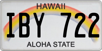 HI license plate IBY722