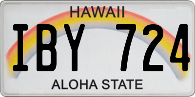 HI license plate IBY724