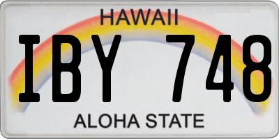 HI license plate IBY748