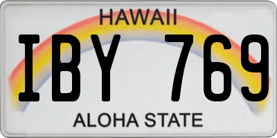 HI license plate IBY769
