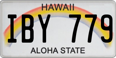 HI license plate IBY779
