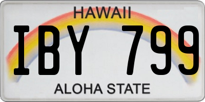 HI license plate IBY799