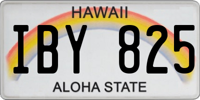 HI license plate IBY825