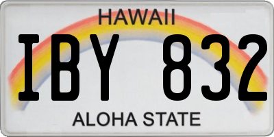 HI license plate IBY832