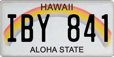 HI license plate IBY841