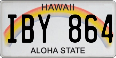 HI license plate IBY864