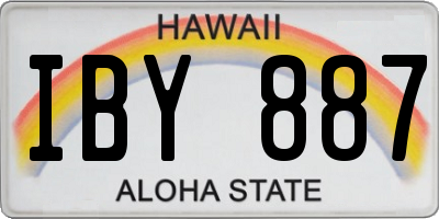 HI license plate IBY887