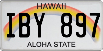 HI license plate IBY897