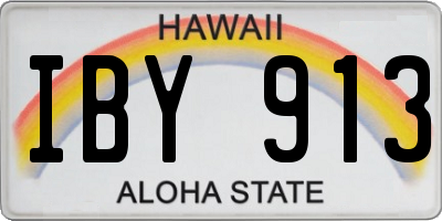 HI license plate IBY913