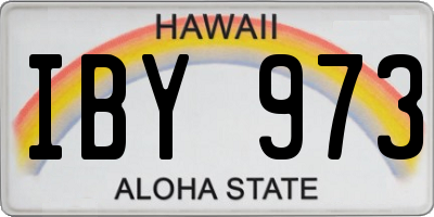 HI license plate IBY973