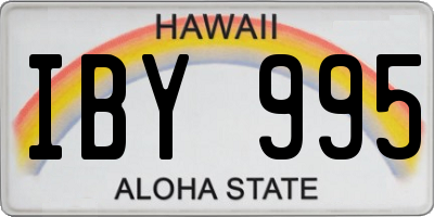 HI license plate IBY995