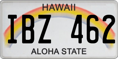 HI license plate IBZ462