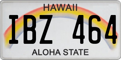 HI license plate IBZ464