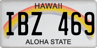 HI license plate IBZ469