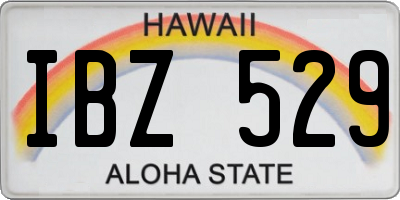 HI license plate IBZ529