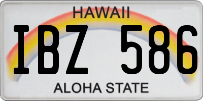 HI license plate IBZ586