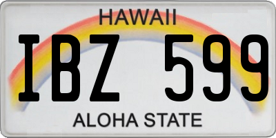 HI license plate IBZ599