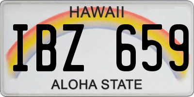 HI license plate IBZ659