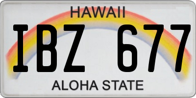 HI license plate IBZ677