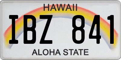 HI license plate IBZ841