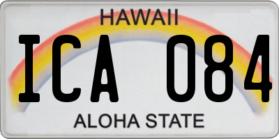 HI license plate ICA084