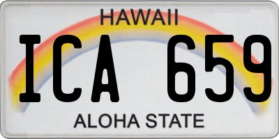 HI license plate ICA659