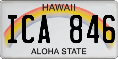 HI license plate ICA846