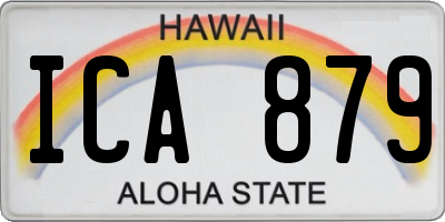 HI license plate ICA879