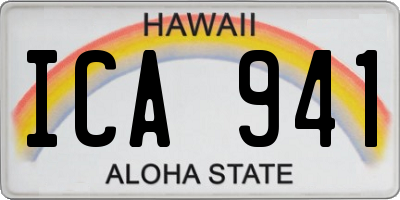 HI license plate ICA941