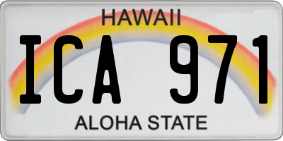HI license plate ICA971