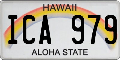 HI license plate ICA979