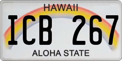 HI license plate ICB267