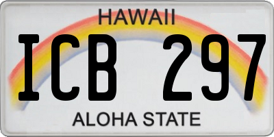 HI license plate ICB297