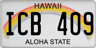 HI license plate ICB409
