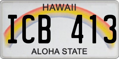HI license plate ICB413