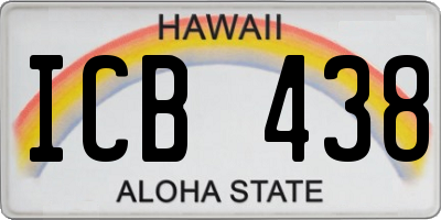 HI license plate ICB438