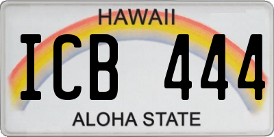 HI license plate ICB444
