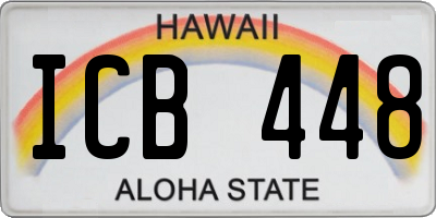 HI license plate ICB448
