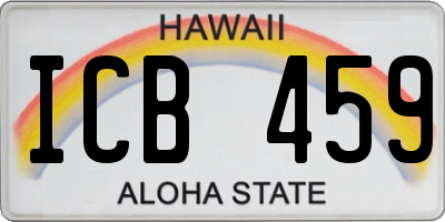 HI license plate ICB459
