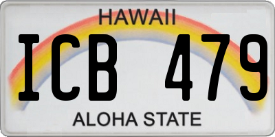 HI license plate ICB479
