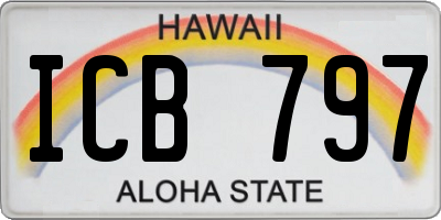 HI license plate ICB797