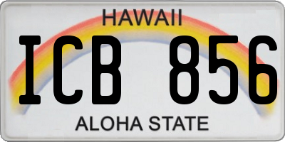 HI license plate ICB856