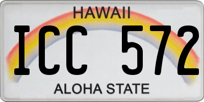 HI license plate ICC572