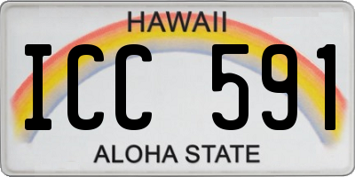 HI license plate ICC591