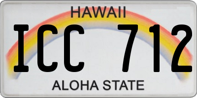 HI license plate ICC712
